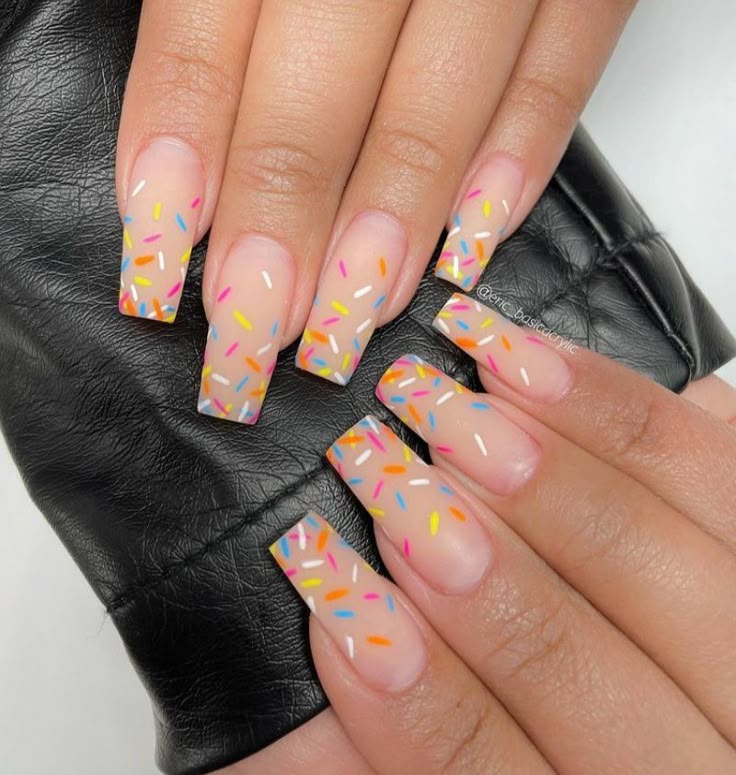 Sprinkle Confetti Nails 2025