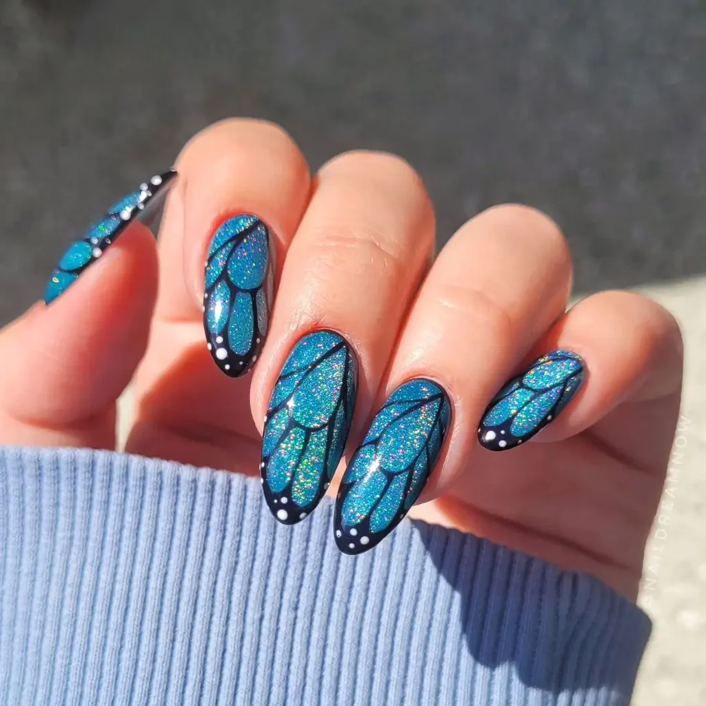 Butterfly Accent Nails 