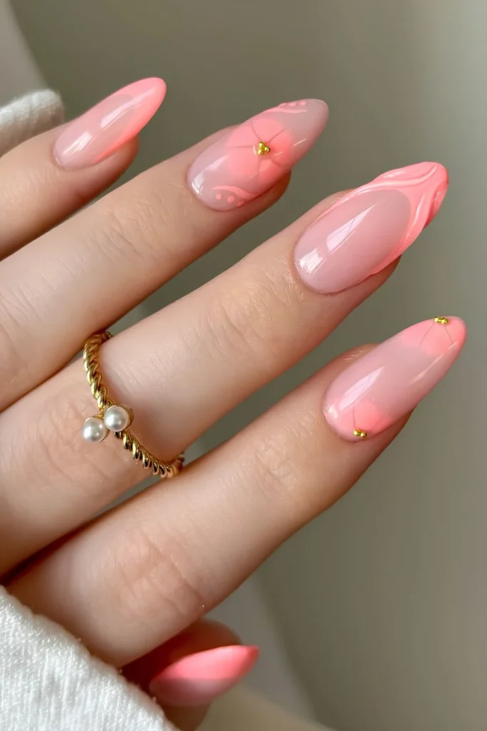 Coral Pop Nails ideas