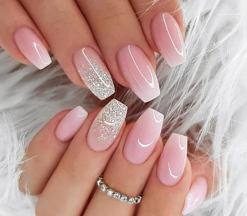  Blush Pink Gradient nails for spring