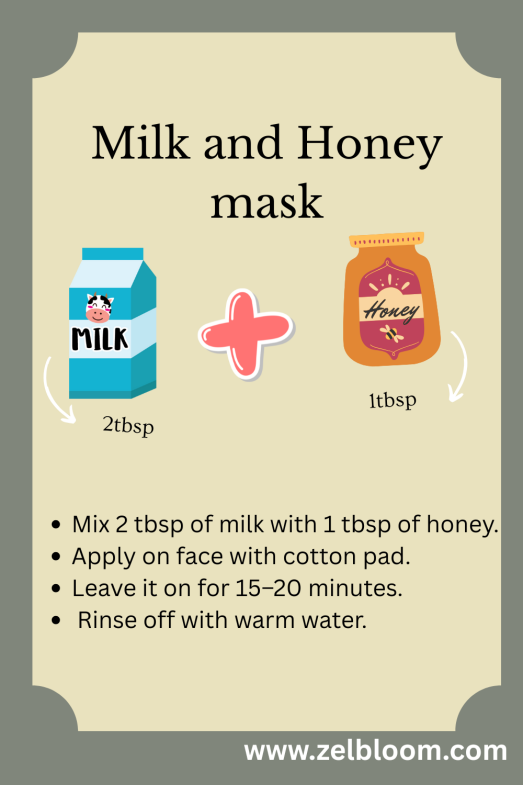 milk and honey for lighten dark spots remedies