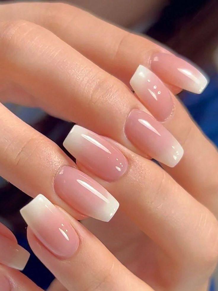 Gradient French Manicure spring nail ideas 2025