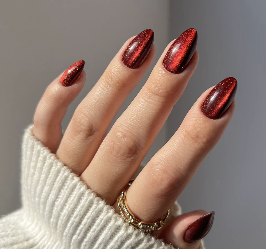burgundy  Fall Nails 2025