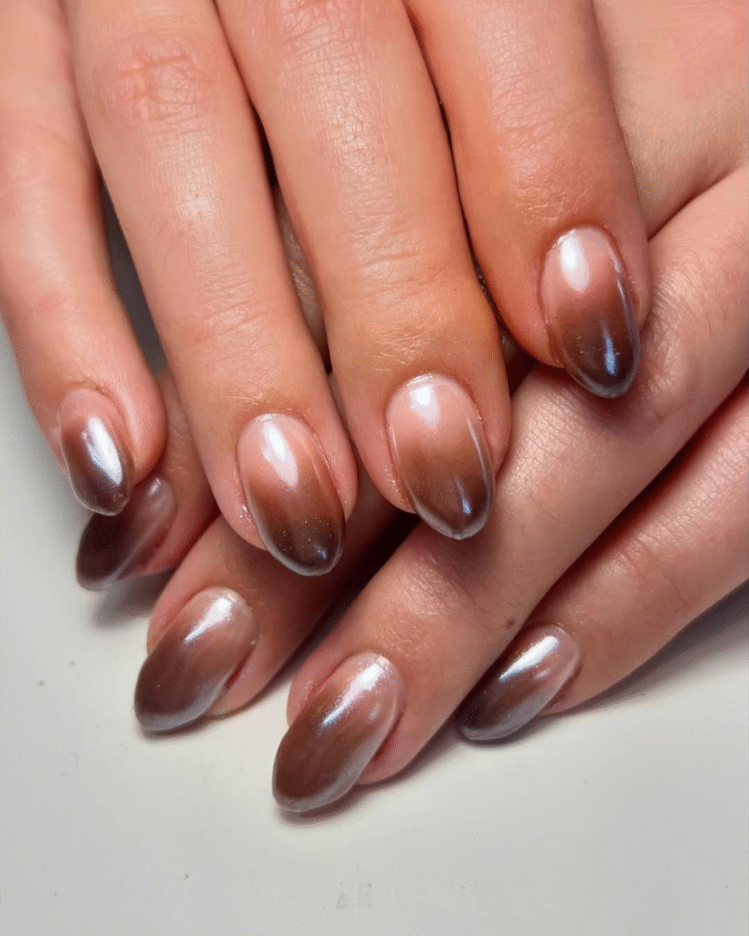 brown sheer nails 2025