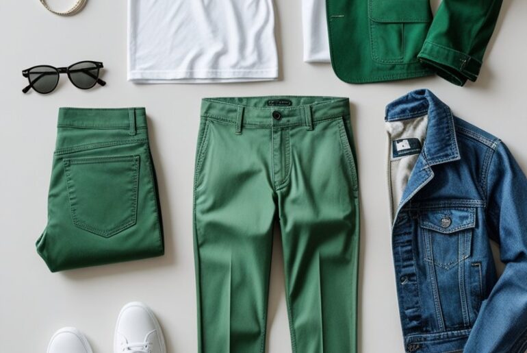 what to wear with green chinos