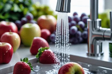 Cleaning Fruit with Vinegar and Baking Soda